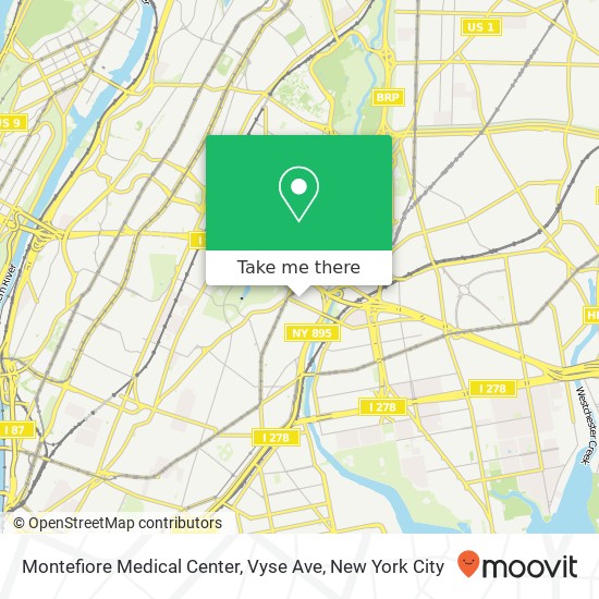 Montefiore Medical Center, Vyse Ave map