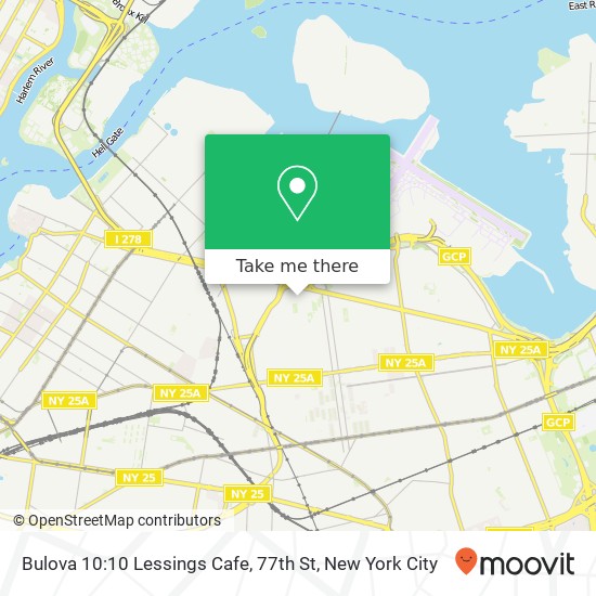 Bulova 10:10 Lessings Cafe, 77th St map