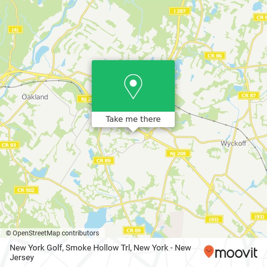 New York Golf, Smoke Hollow Trl map