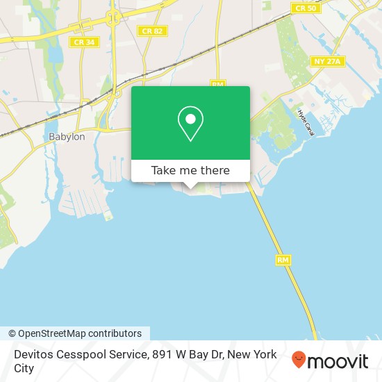 Devitos Cesspool Service, 891 W Bay Dr map