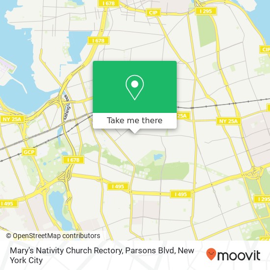 Mary's Nativity Church Rectory, Parsons Blvd map