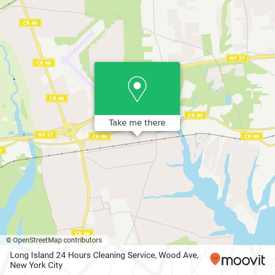 Mapa de Long Island 24 Hours Cleaning Service, Wood Ave