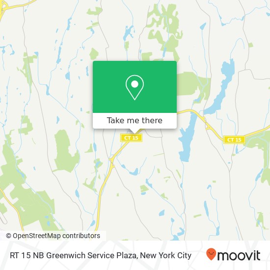 RT 15 NB Greenwich Service Plaza map