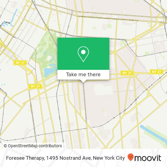 Mapa de Foresee Therapy, 1495 Nostrand Ave