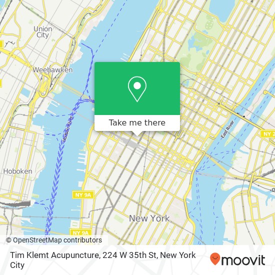 Mapa de Tim Klemt Acupuncture, 224 W 35th St