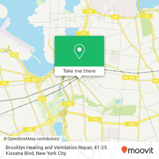 Brooklyn Heating and Ventilation Repair, 41-25 Kissena Blvd map