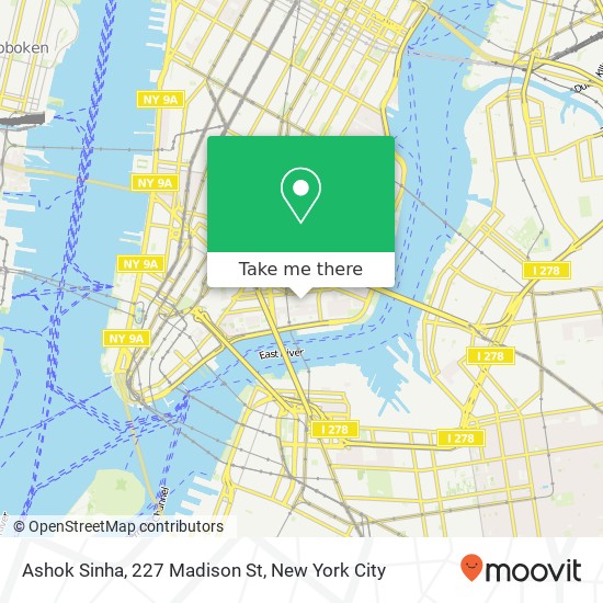 Ashok Sinha, 227 Madison St map