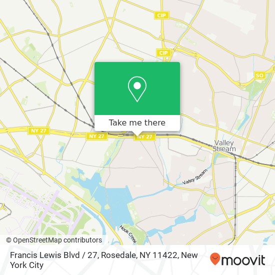 Mapa de Francis Lewis Blvd / 27, Rosedale, NY 11422