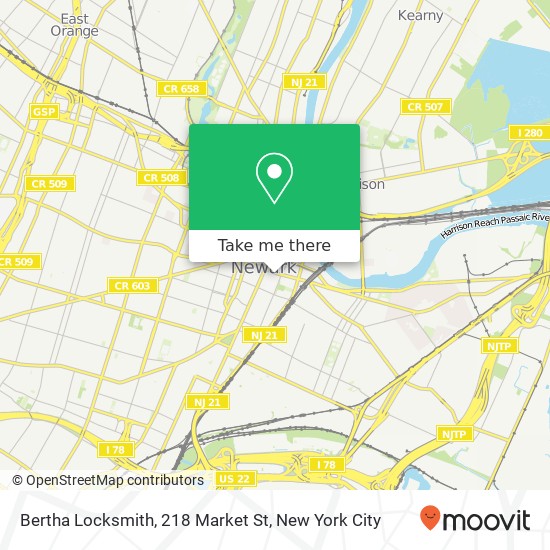 Mapa de Bertha Locksmith, 218 Market St