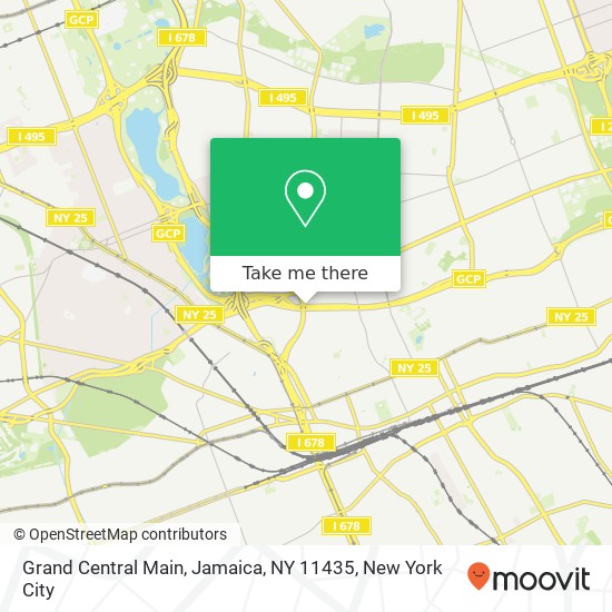 Mapa de Grand Central Main, Jamaica, NY 11435