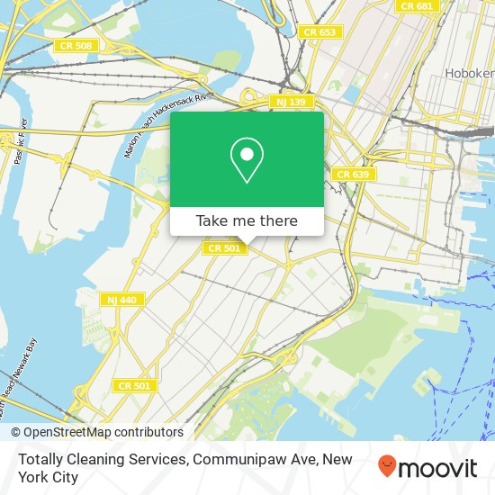Totally Cleaning Services, Communipaw Ave map