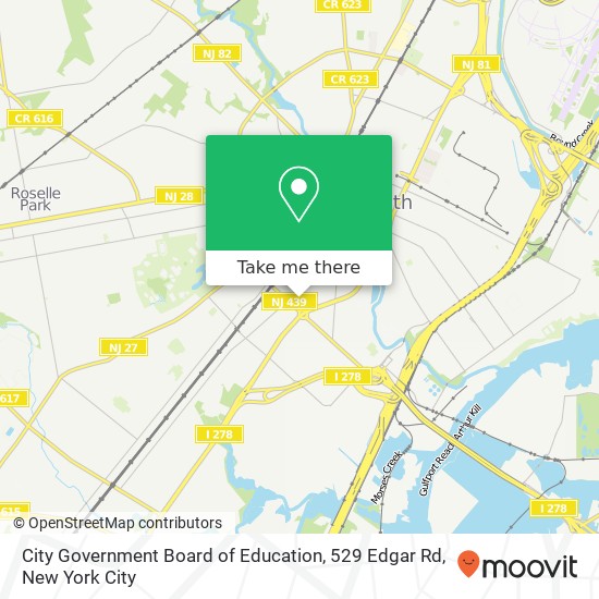 Mapa de City Government Board of Education, 529 Edgar Rd