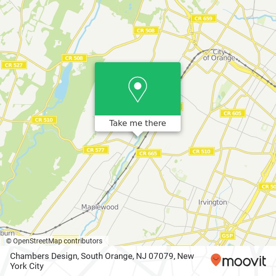 Mapa de Chambers Design, South Orange, NJ 07079