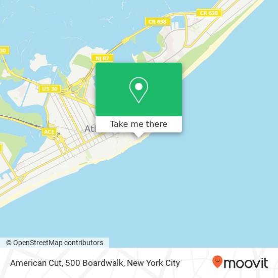 American Cut, 500 Boardwalk map