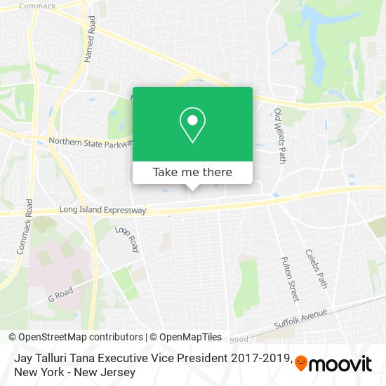 Mapa de Jay Talluri Tana Executive Vice President 2017-2019