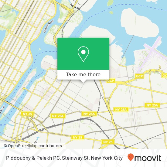 Piddoubny & Pelekh PC, Steinway St map