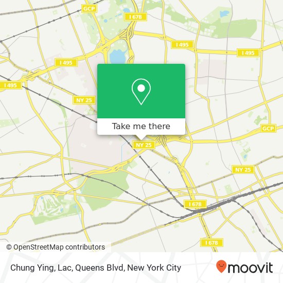 Chung Ying, Lac, Queens Blvd map