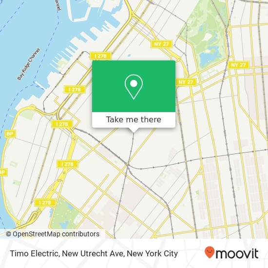 Mapa de Timo Electric, New Utrecht Ave