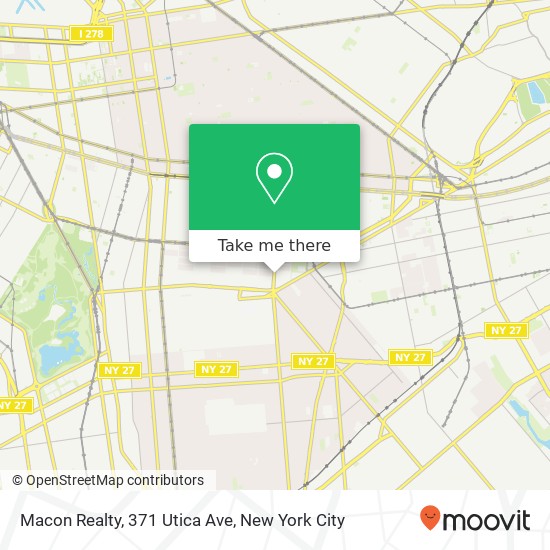Mapa de Macon Realty, 371 Utica Ave