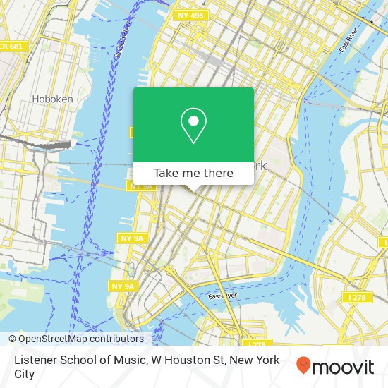 Listener School of Music, W Houston St map