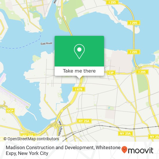 Madison Construction and Development, Whitestone Expy map