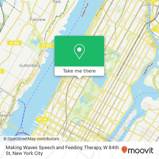 Mapa de Making Waves Speech and Feeding Therapy, W 84th St