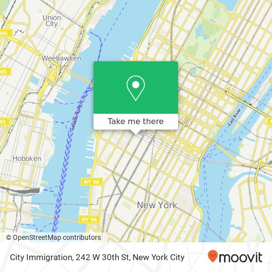 City Immigration, 242 W 30th St map