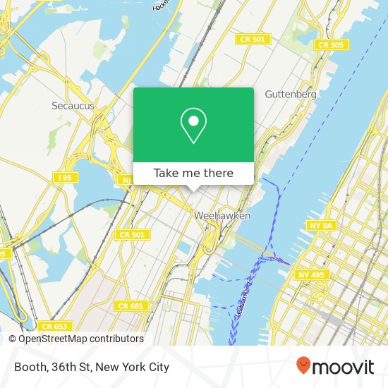 Booth, 36th St map