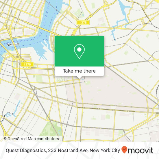 Mapa de Quest Diagnostics, 233 Nostrand Ave