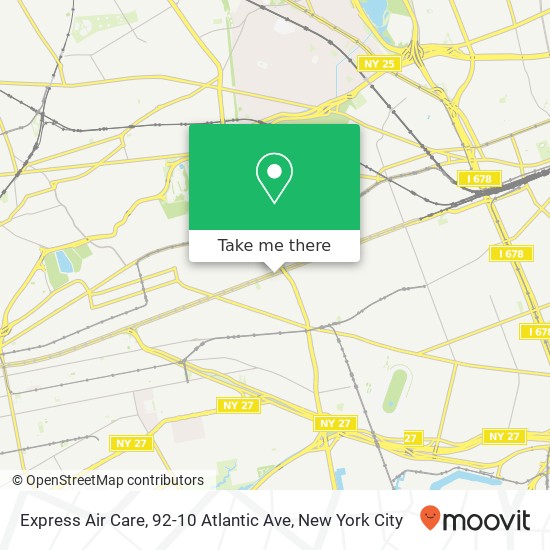 Mapa de Express Air Care, 92-10 Atlantic Ave