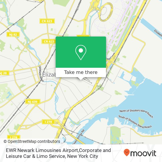 EWR Newark Limousines Airport,Corporate and Leisure Car & Limo Service map