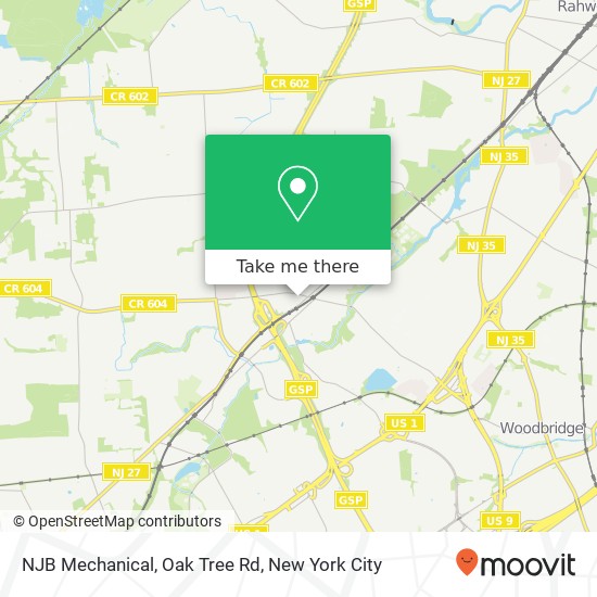 NJB Mechanical, Oak Tree Rd map