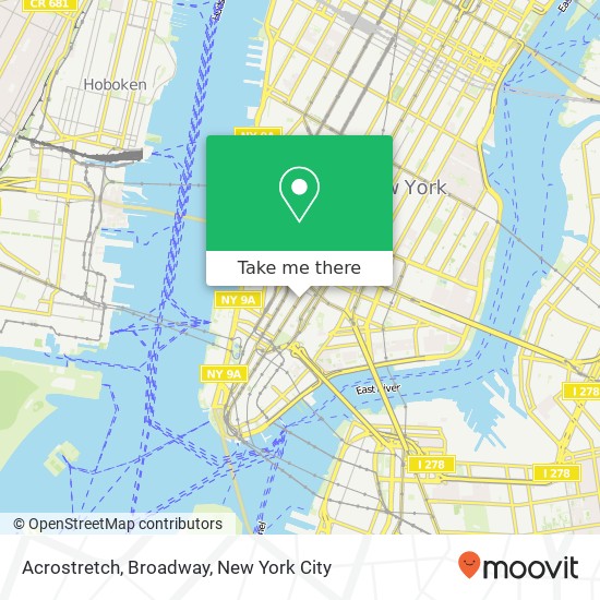 Acrostretch, Broadway map