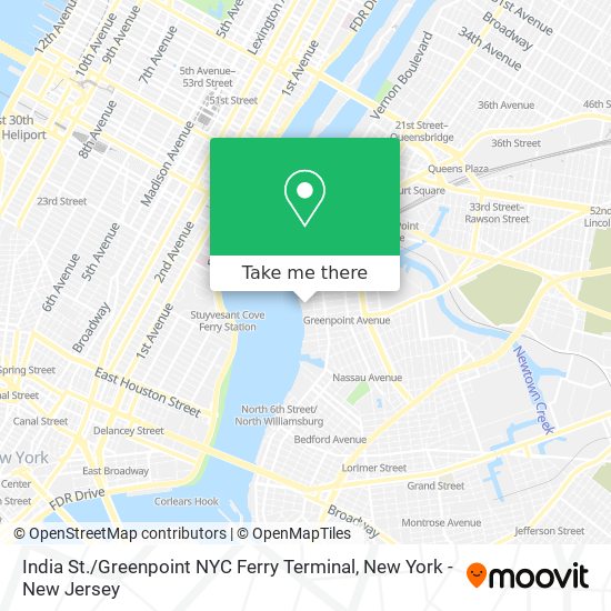 Mapa de India St. / Greenpoint NYC Ferry Terminal