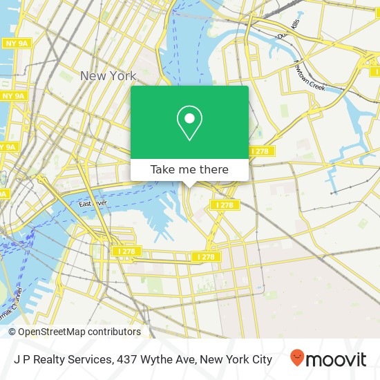 Mapa de J P Realty Services, 437 Wythe Ave