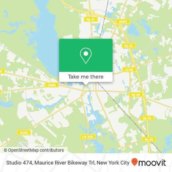 Studio 474, Maurice River Bikeway Trl map