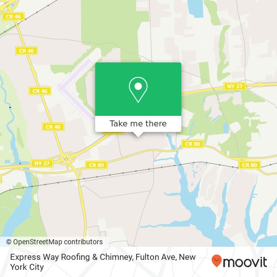 Express Way Roofing & Chimney, Fulton Ave map