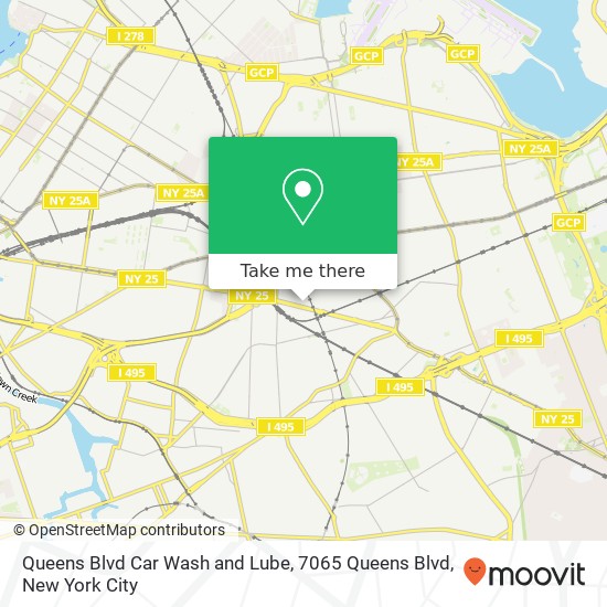 Queens Blvd Car Wash and Lube, 7065 Queens Blvd map