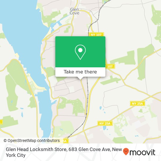Mapa de Glen Head Locksmith Store, 683 Glen Cove Ave