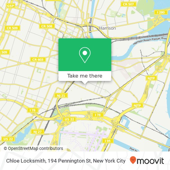 Mapa de Chloe Locksmith, 194 Pennington St