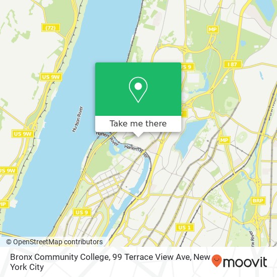 Mapa de Bronx Community College, 99 Terrace View Ave