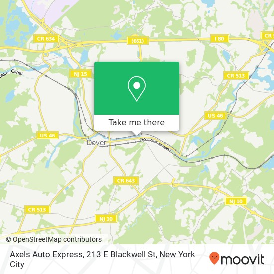 Mapa de Axels Auto Express, 213 E Blackwell St