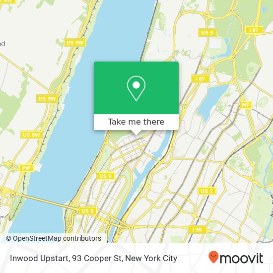 Inwood Upstart, 93 Cooper St map