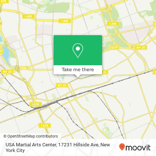 Mapa de USA Martial Arts Center, 17231 Hillside Ave
