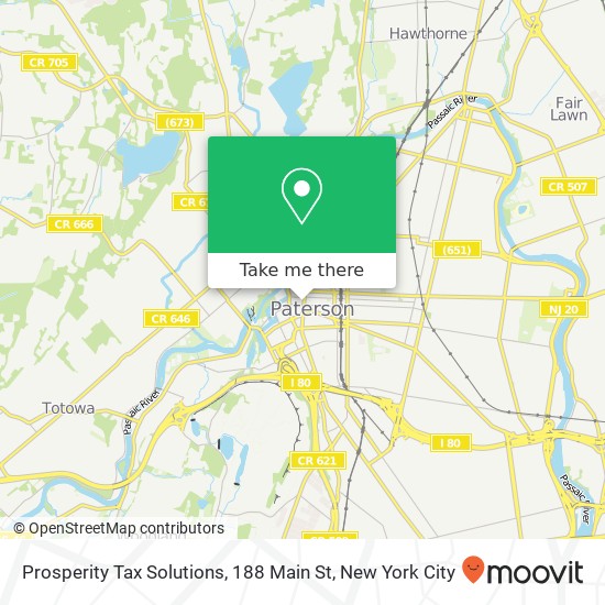 Mapa de Prosperity Tax Solutions, 188 Main St