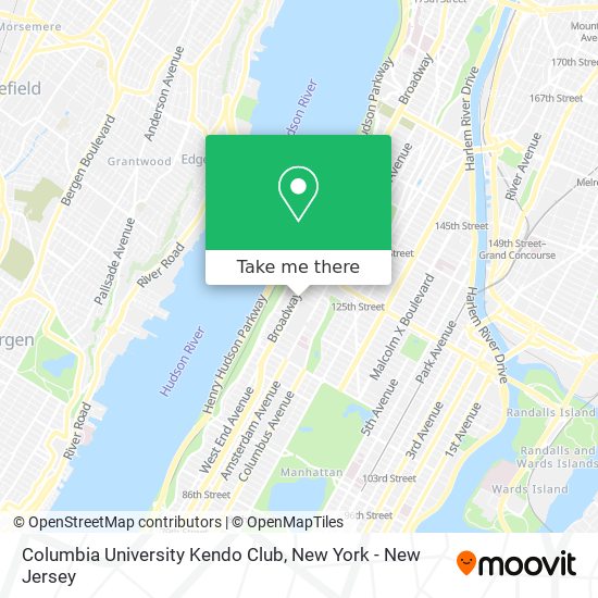 Columbia University Kendo Club map