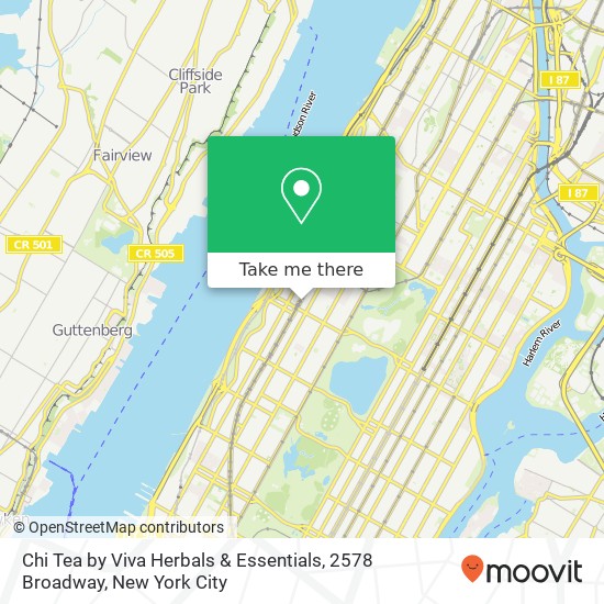Mapa de Chi Tea by Viva Herbals & Essentials, 2578 Broadway