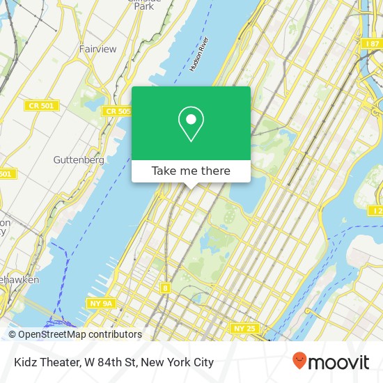 Mapa de Kidz Theater, W 84th St