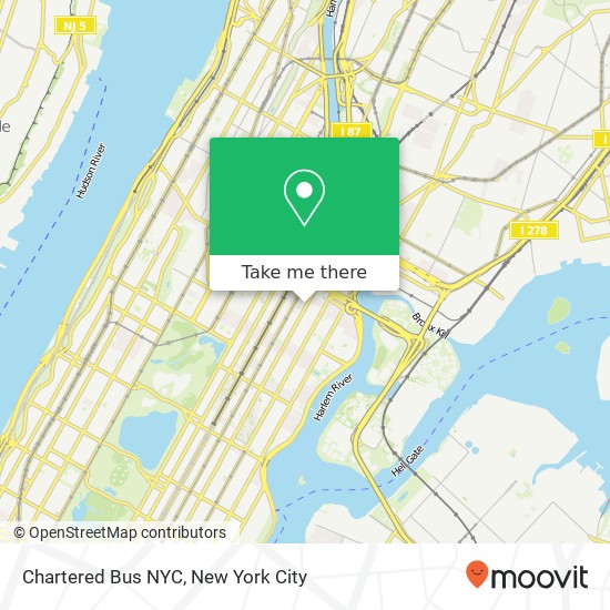 Mapa de Chartered Bus NYC