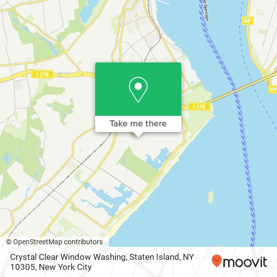 Mapa de Crystal Clear Window Washing, Staten Island, NY 10305